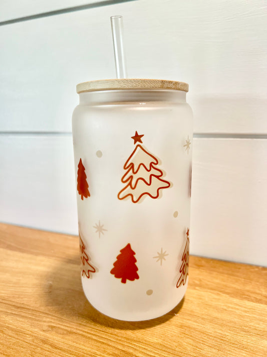 Christmas Tree Glass Can