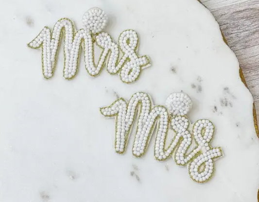 Mrs Beaded Earrings